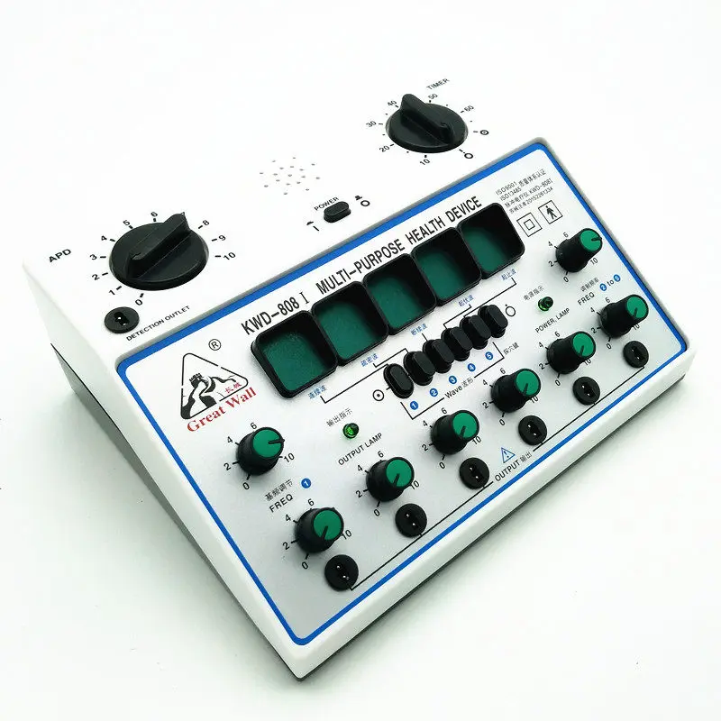Electric Acupuncture Stimulator Machine, 6 Channel Output Patch Massager Care Kit Digital Electro Therapy Acupuncture Stimulator