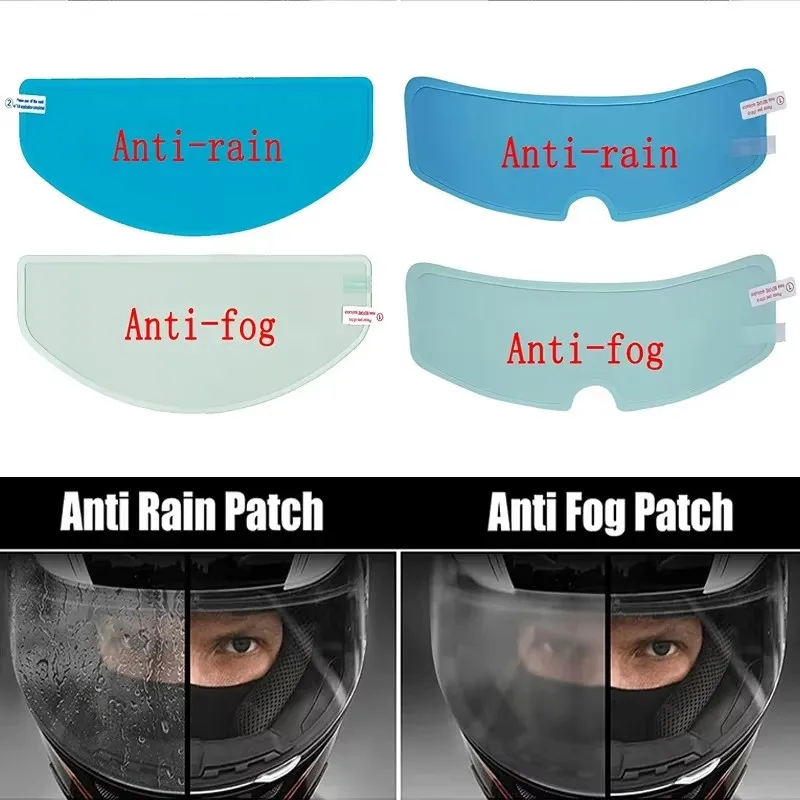 1/2/3/4pcs Universal Motorcycle Helmet Clear Rainproof And Anti-Fog Film Safety Driving Durable Nano Coating Sticker Film Helmet