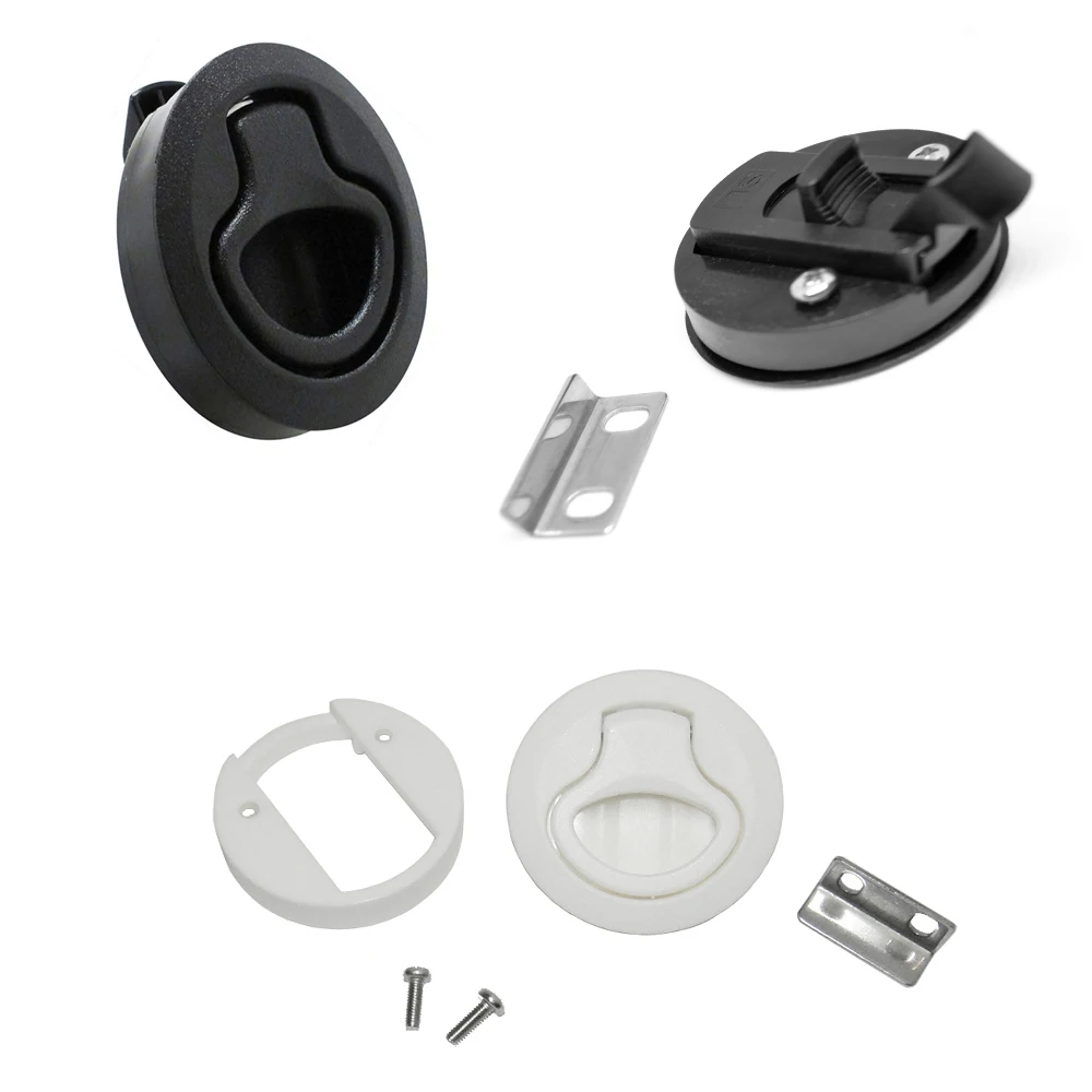 Sealux Round Flush Pull Slam Latch UV Stabilized Nylon for RV Boat Marine Deck Hatch Door Replacement
