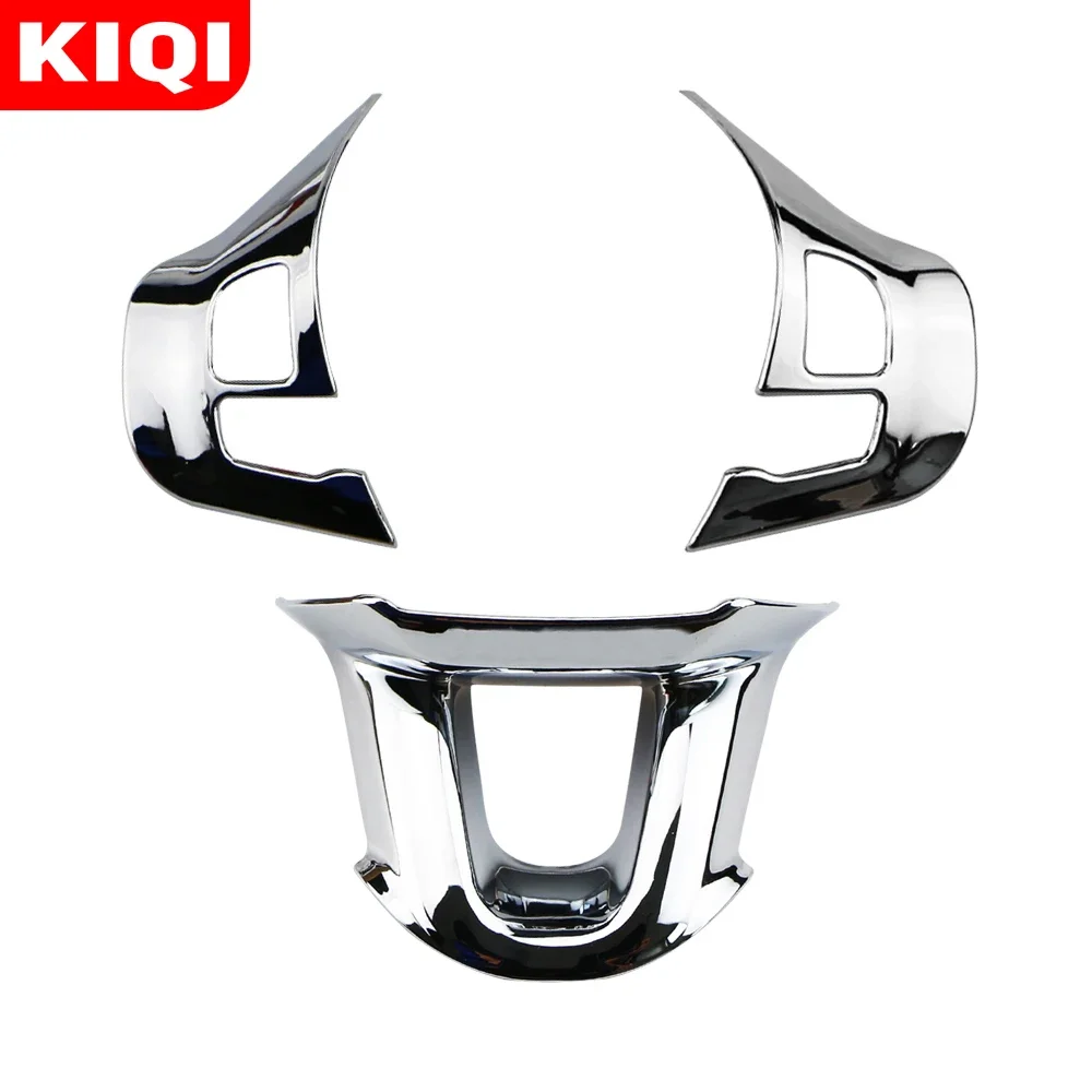 3Pcs/Set Car Steering Wheel Decoration Cover Trim Sticker Fit for Peugeot 2008 208 2014 - 2018 Accessories