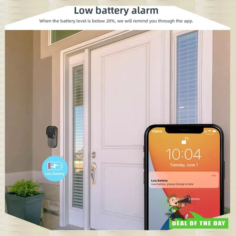 

24-часовая доставка Tuya Smart Life APP Wi-Fi дверной звонок 1080P 2MP умный широкий обзор IP65 водонепроницаемый аудио-видеодомофон