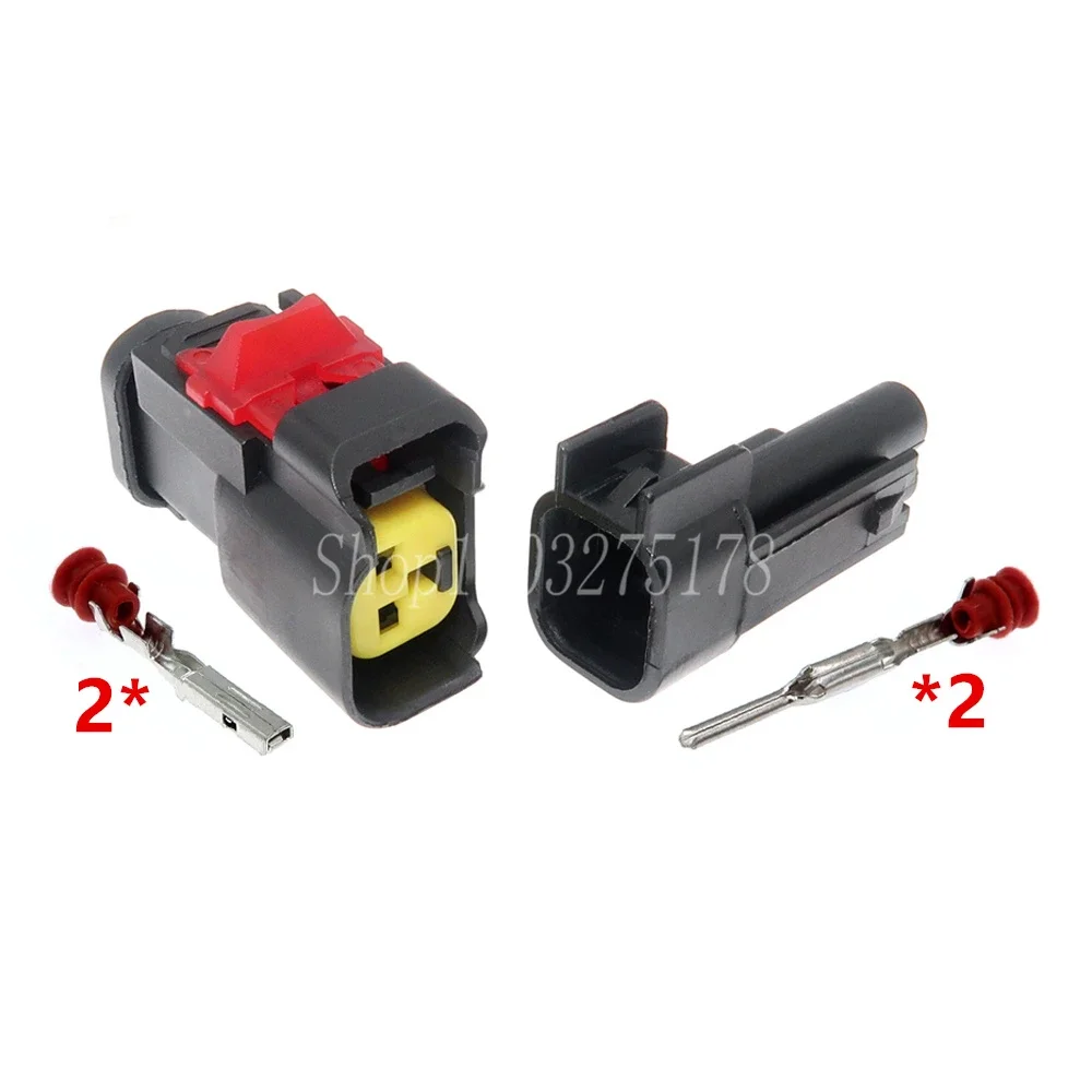 1 Set 2 Pin 15419715 Car Injector Nozzle Wire Harness Socket for Buick Lacrosse BYD Ford Automotive Waterproof Connector