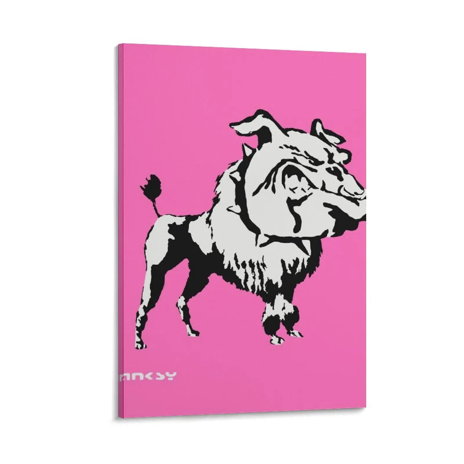 Bulldog Poodle Banksy Stencil Art Canvas Painting Wall posters art Paintings for bedroom