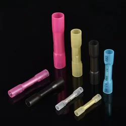 100PCS Heat Shrink Connectors Insulated Waterproof Crimp Terminals Seal Butt Electrical Wire Connector 22-18 AWG