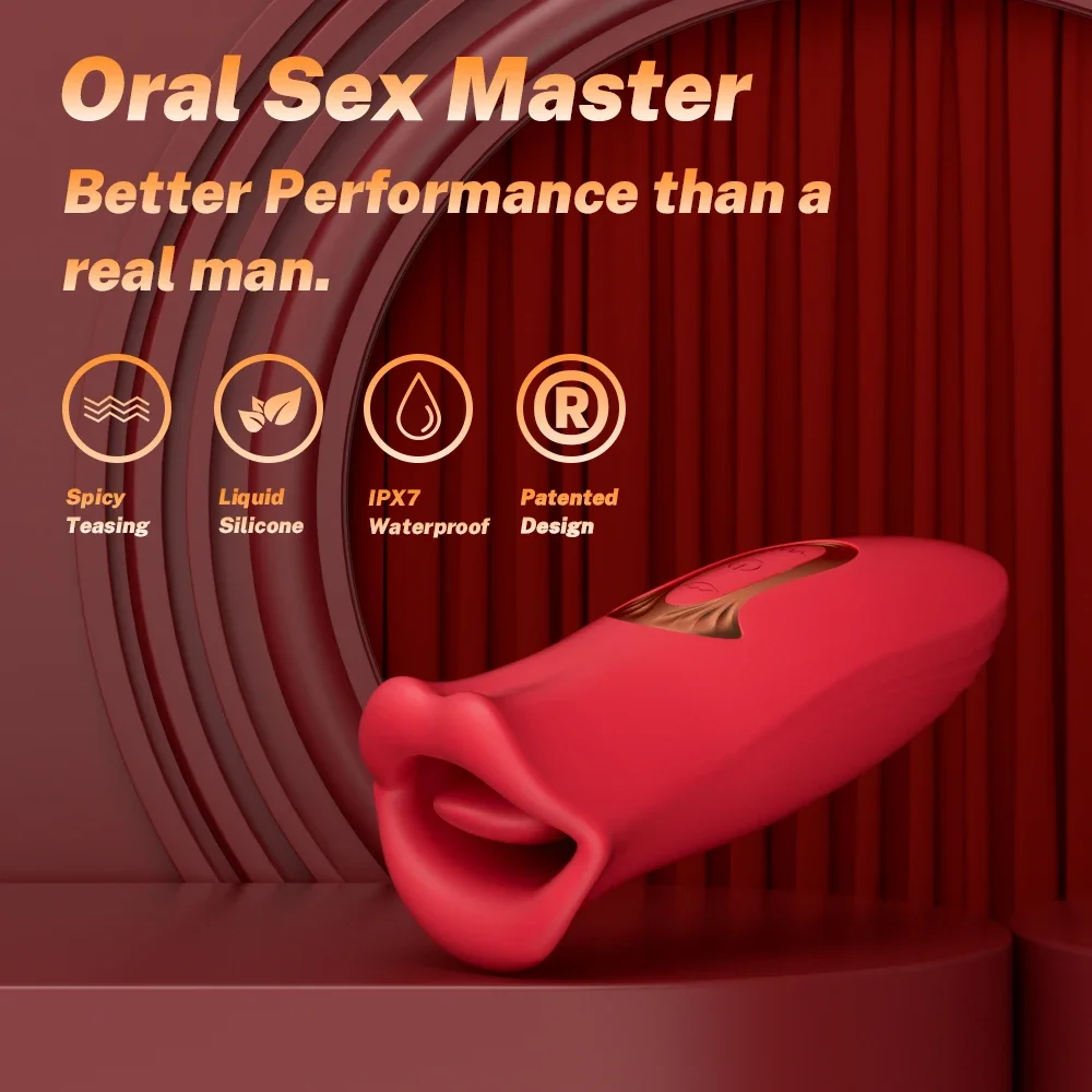 Vibrator Hisap Jilat untuk Wanita Stimulasi Oral Mulut Puting Klitoris Getaran Menggoda Mainan Seks Dewasa untuk Wanita