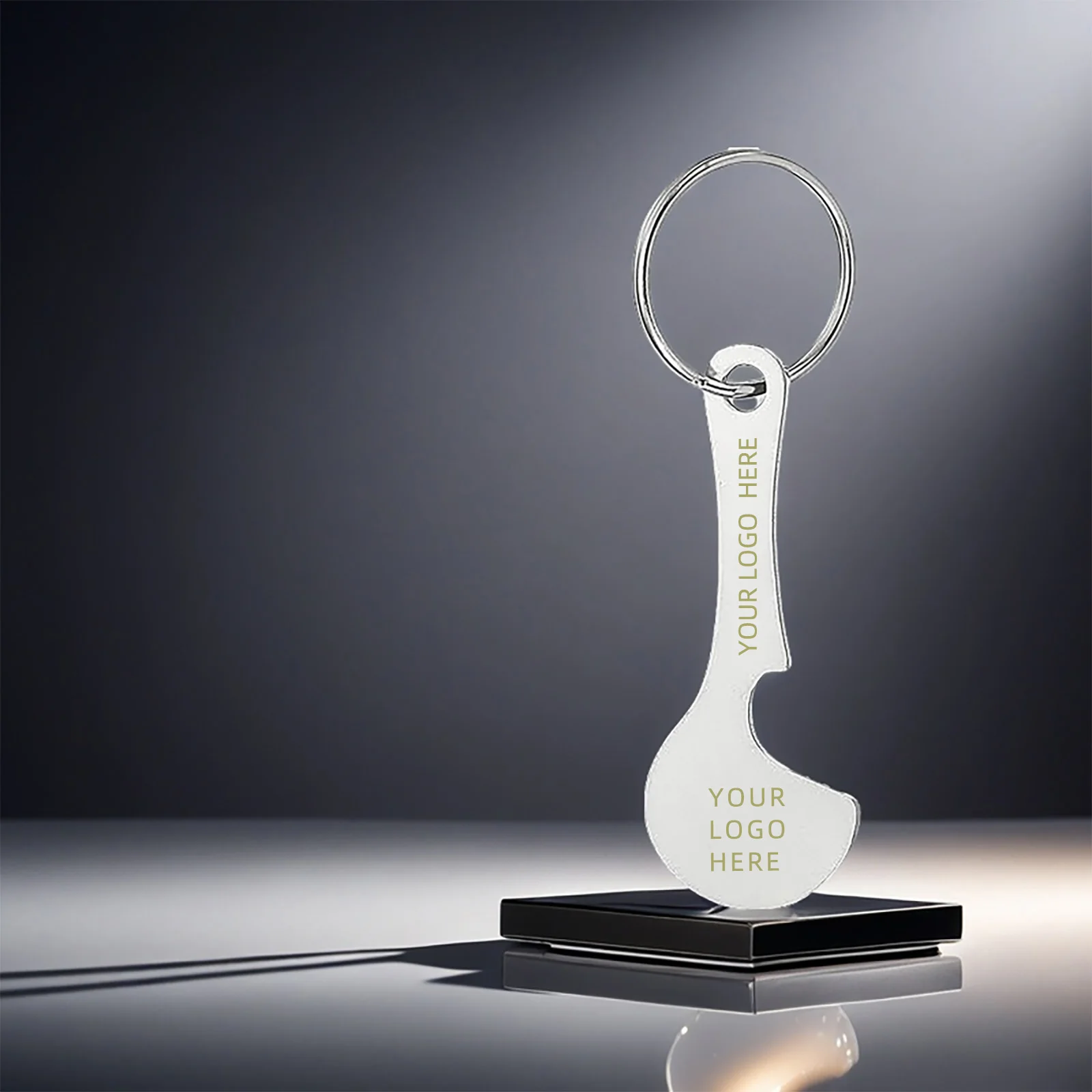 Personalizar carrito de compras separador llavero de acero inoxidable abridor de botellas barato personalizado Mart Trolley moneda promoción lote de regalo