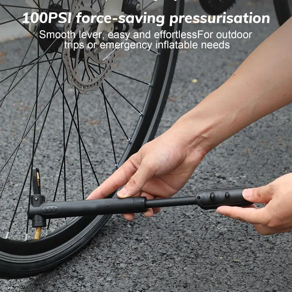 100 Psi Bike Pump High Pressure Mini Bike Pump with Mount for Universal Mtb Road Mountain Bicycles Portable Tire Inflator Air