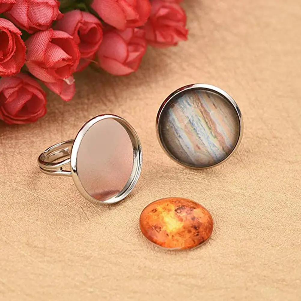 

Набор из 30 основ для создания украшений своими руками: креативный дизайн, гипоаллергенный, долговечный, для декора рук, женские кольца, простой стиль