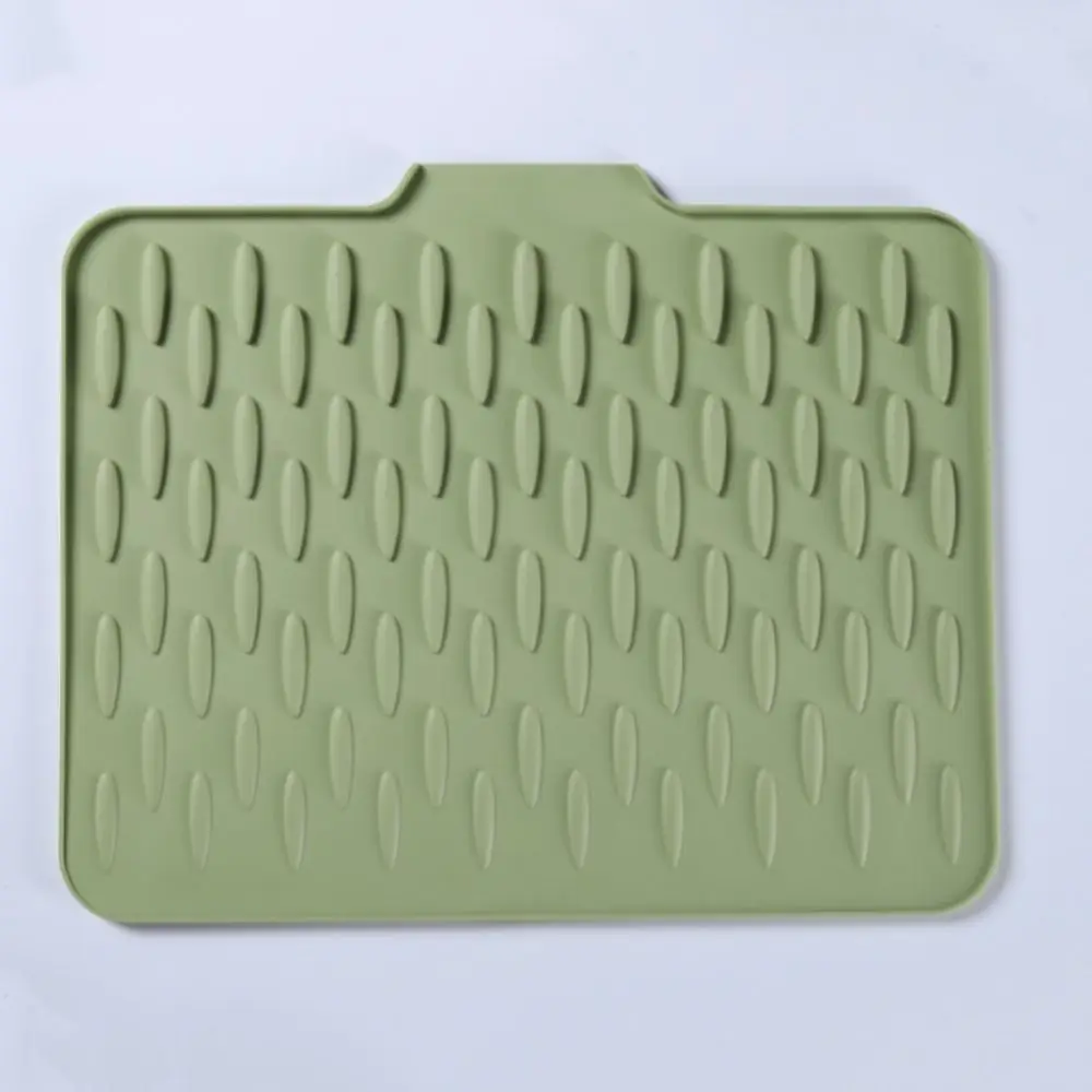 Non-slip Silicone Drainage Mat Large Size Utensils Drying Tableware Drainer Pad Anti-scald Coaster Foldable Sink Placemat