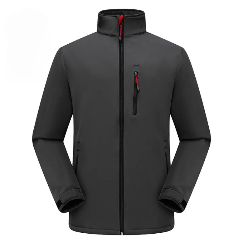 Tactical Outdoor Warm Shell Softshell Jacket with Added Insulation and Thickened Waterproof Breathable Hiking Suit