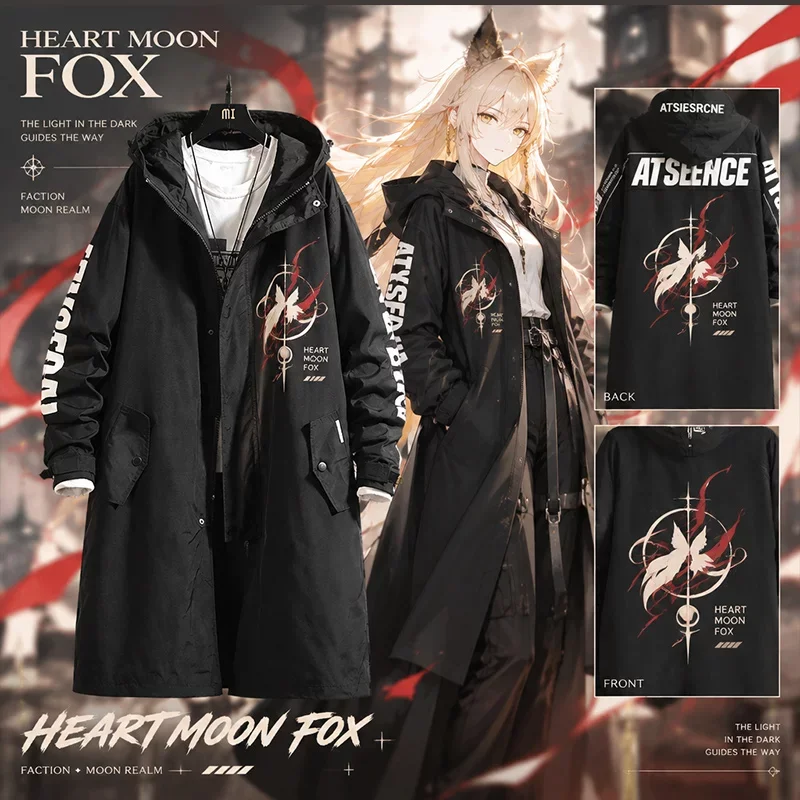 Role Play Game Wuthering Waves Cosplay Long Trench Coat Jacket Fashion Casual Cool Windbreaker Clothing Halloween Gift