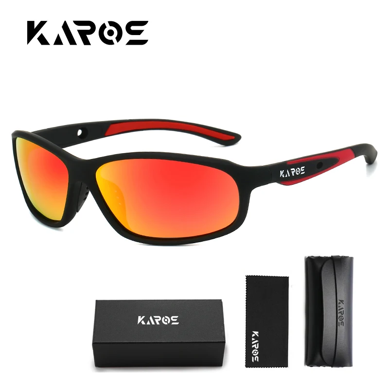 

KAROS New Polarized Sunglasses Men Women Fashion UV400 Eyewear Outdoor Sports Travel Fishing Driving Glasses MTB Goggle With Box