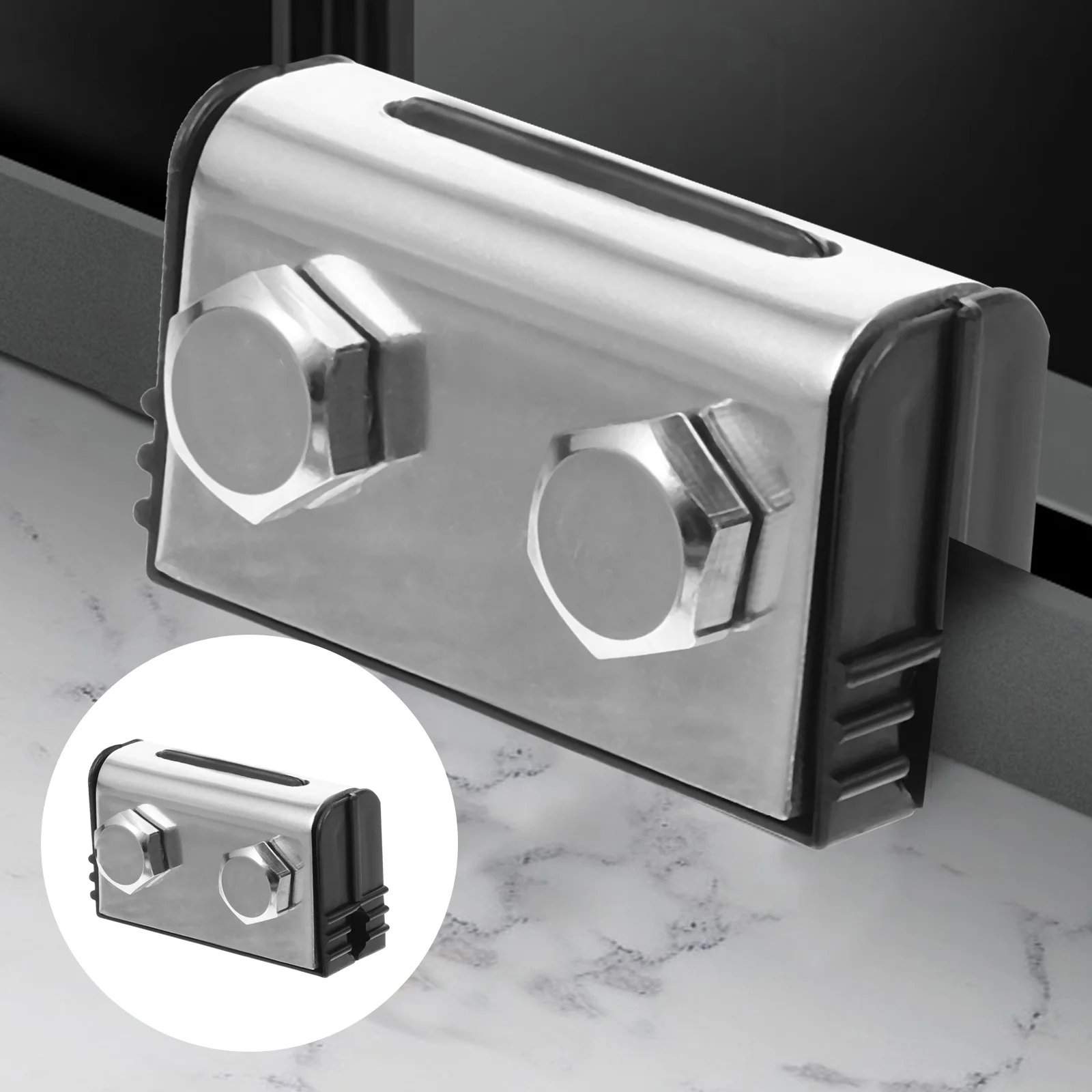 

For Security No Drill Installation Sliding Lock Bar Safety Window Blocker Vertical Window Lock Sash Stopper