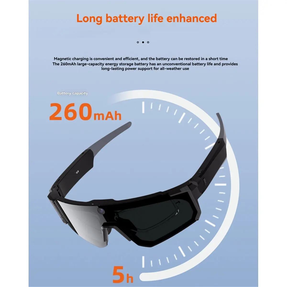 Promotion AI Smart Glasses Polarized Sunglasses 8MP Camera Bluetooth Call Translation Cycling Anti Glare Driving IP54 Goggles B