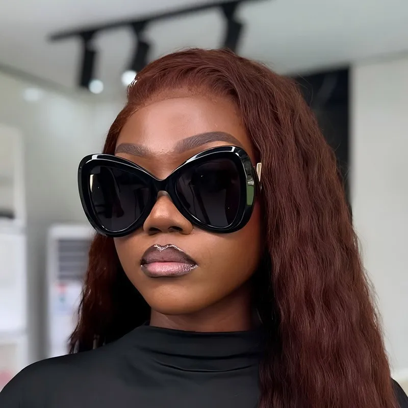 2026 New Korean Style Fashionable Butterfly Large Frame Sunglasses High-end Sense Personality Street Shooting All-match Sunglass