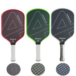ACSION-paletas Pickleball de titanio T700, paleta termoformada de fibra de carbono, núcleo de 16mm con bordes inyectados de espuma para girar y controlar