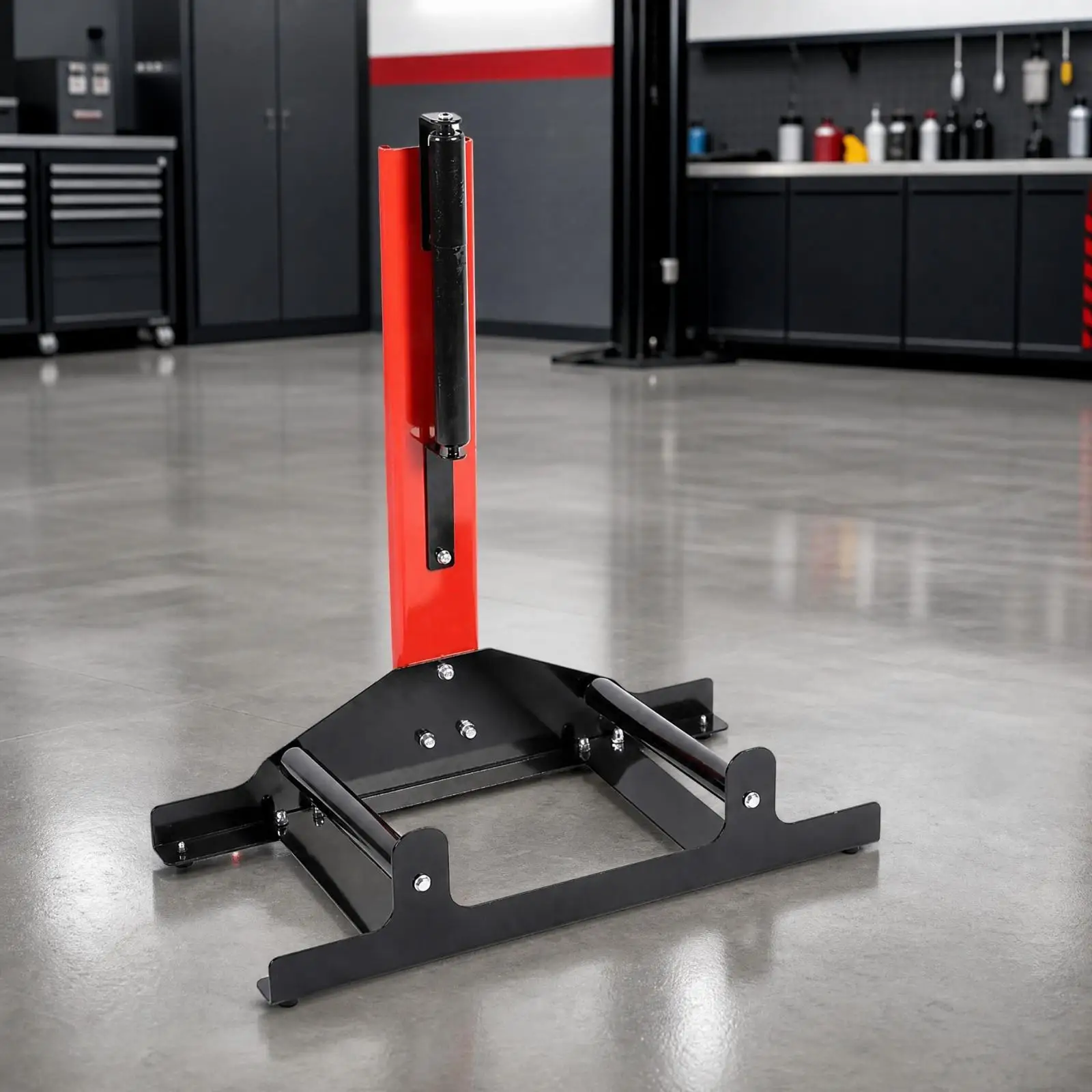 Rotating Tire Cleaning Stand for Auto Detailing Workshop Bicycle Maintenance Rack with Raised Side Supports
