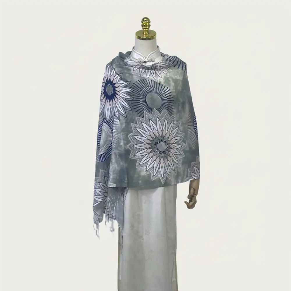 Women Fashion Floral Scarf Long Soft Shawl Lightweight Sunscreen Wrap For Travel Beach Party Spring Autumn Collection