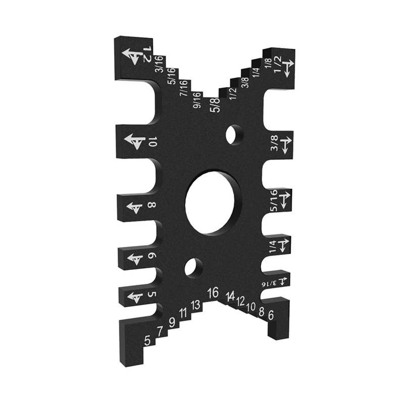 Dovetail Jig - Woodworking Tenon-Gaps Gauge Measuring Card Aluminum Alloy Depth Gauge For Tenon Cutter, Router Bit