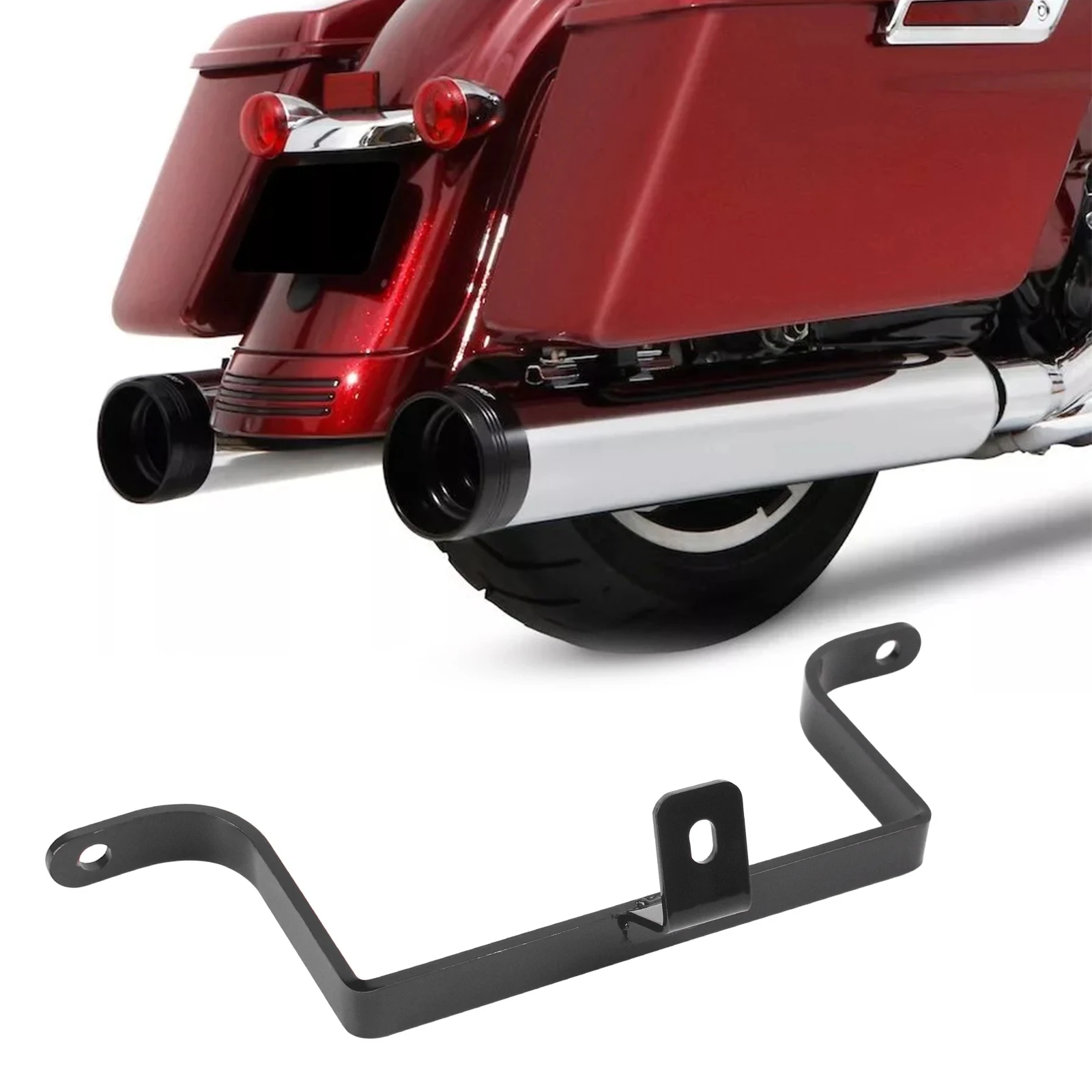 Motorrad Schwarz Satteltaschen-zu-Kotflügel Unterstützung Halterung Hinten Halterung Für Harley Tour Electra Road Street Glide 1984-2008