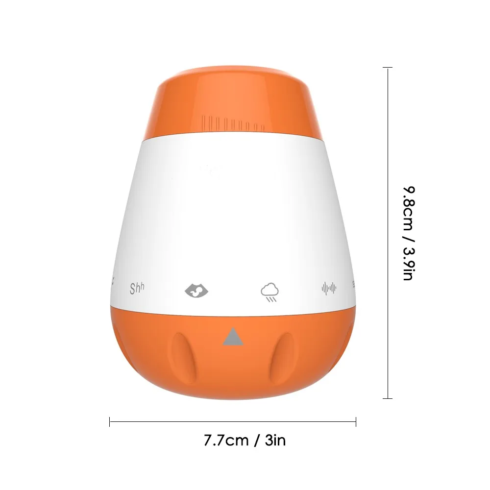 USB Rechargeable Portable Baby Sleep Sounder 6 Soothing Sounds Shush White Noise Lullaby Sound Sensor activates sleep