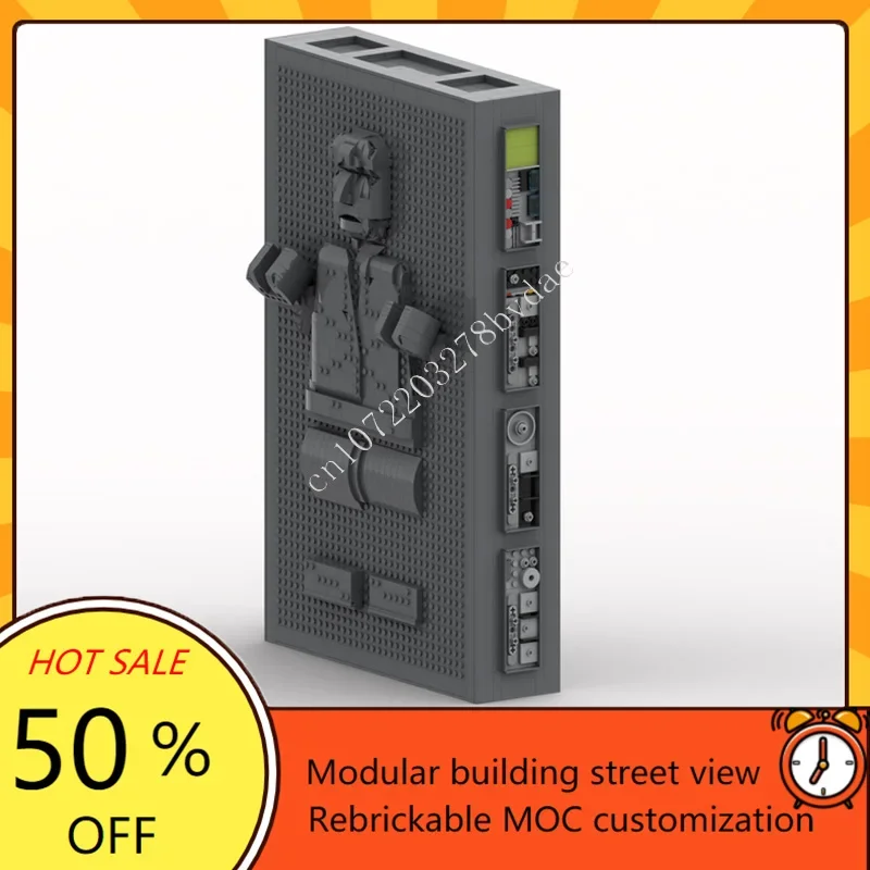 1756PCS HanSolo in Carbonite Mega Figure Space War Military MOC SpaceShip Battle Model Custom Puzzle DIY Assembly Model Toy Gift