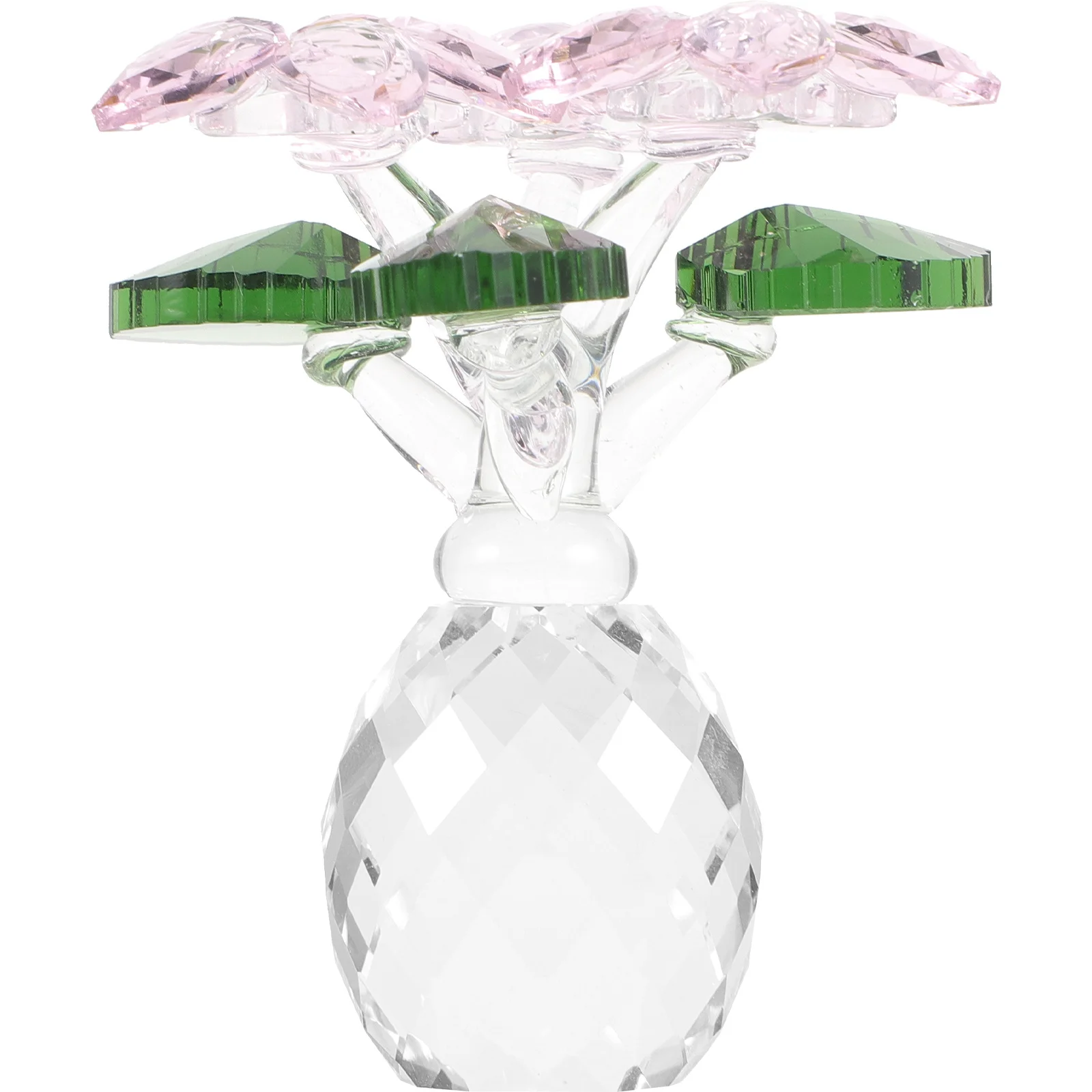 

Crystal Flower Crystal Decoration Realistic Desktop Ornament Sculpture Tabletop Decor for Living Room Dining Party