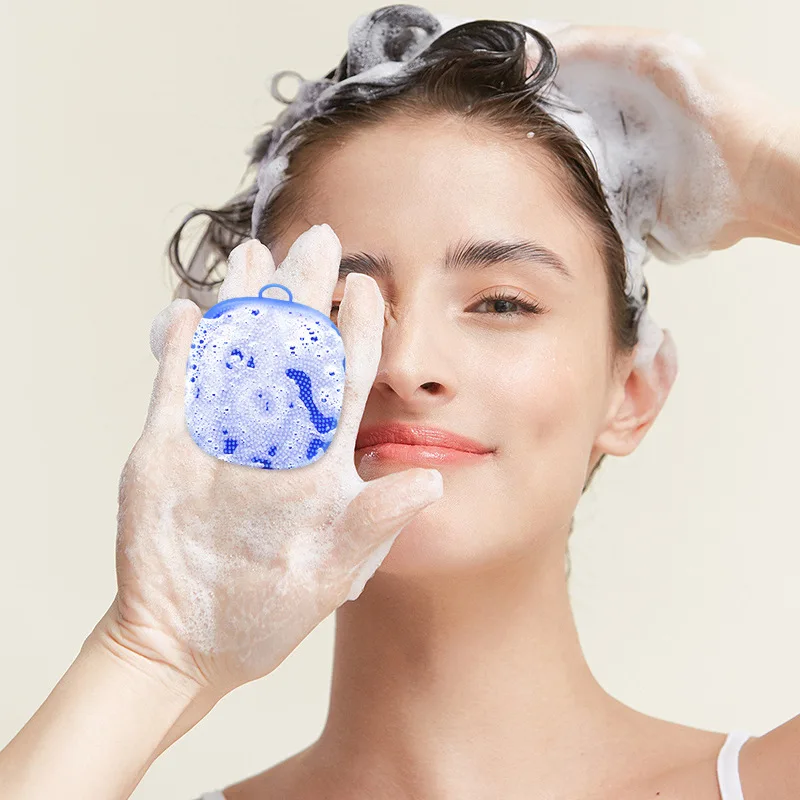 4 色ソフトシリコーンフェイススクラバーボディクレンジングスクラバーベビーシャワーブラシ角質除去ひげスクラバー男性用