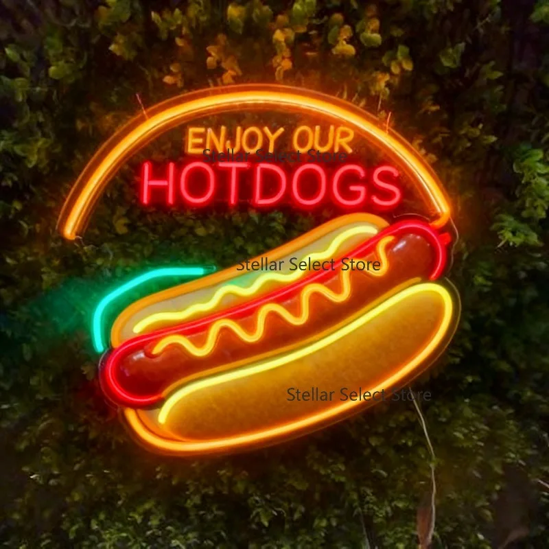 Business Custom Neon Sign Food LED  Light Board Neon Sign for Restaurant Canteen Food Shop Decoration