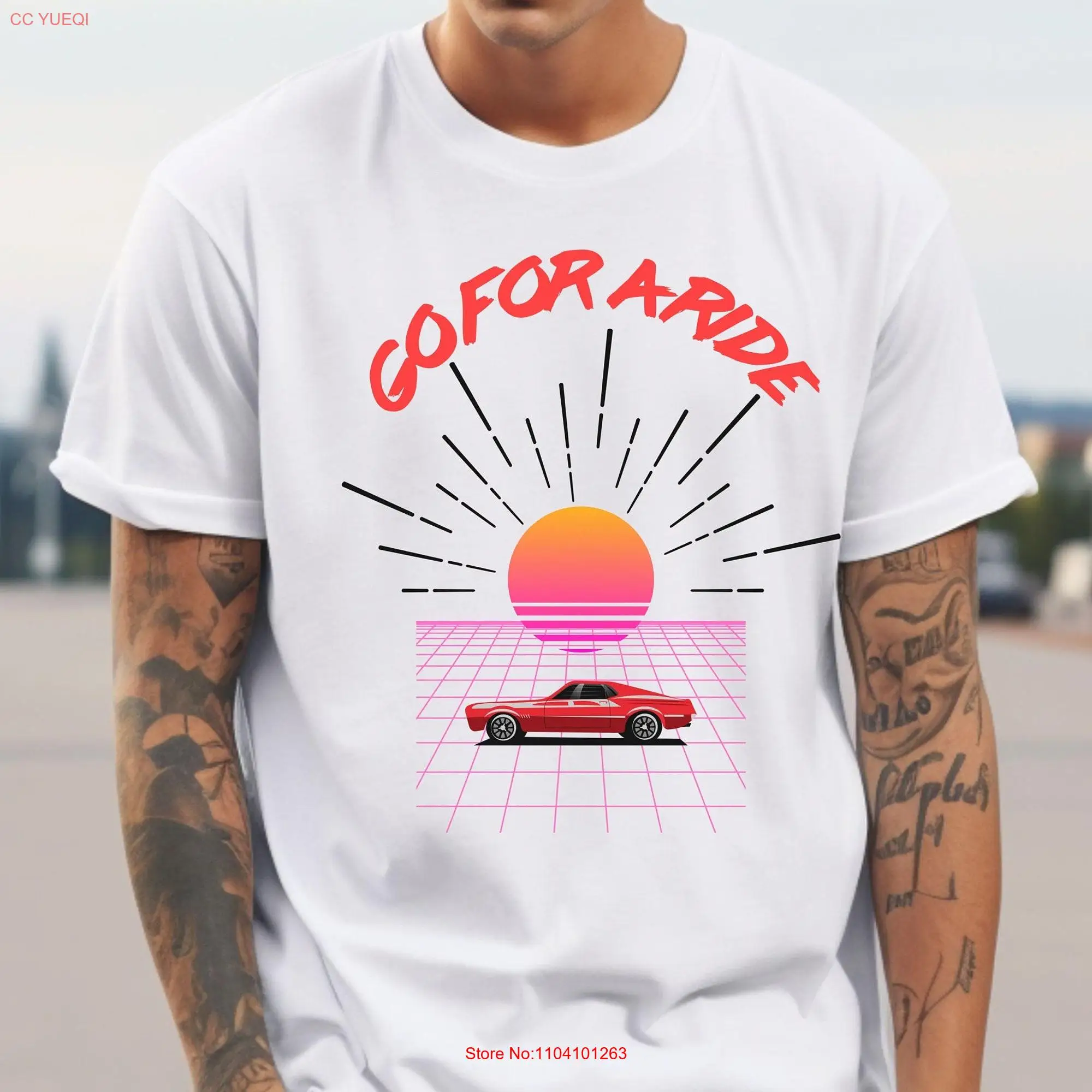 Рубашка для езды на машине, футболка в стиле ретро 80-х годов, с длинным или коротким рукавом