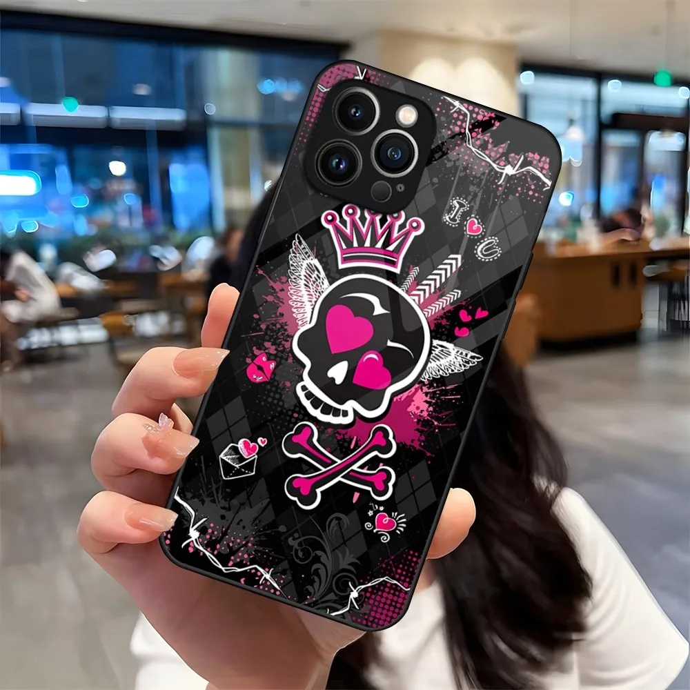 Anime M-Monsters HighS Phone Case For iPhone 13 15 14 12 11 Pro XS Max Plus Mini X XR 8 7 6s SE2020 Tempered Glass Coque