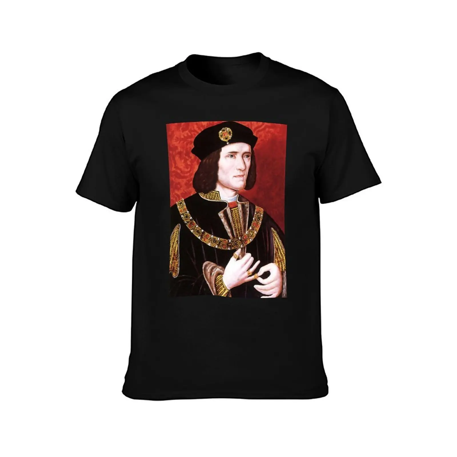 Richard III T-Shirt, Summer Casual Cotton Tee, Oversized Streetwear Tops, Vintage Graphic Print, Loose Fit Short Sleeve
