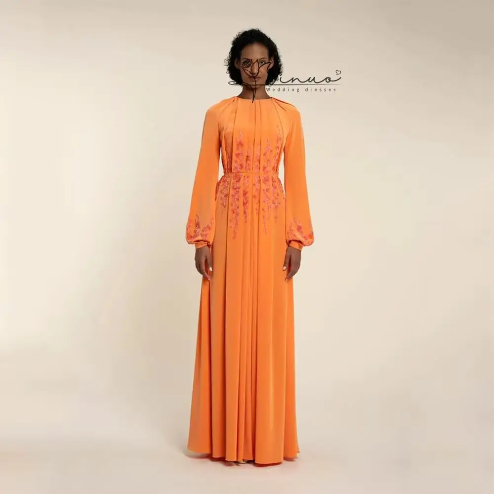 CustomizedO-Neck Long Evening Dresses Elegant Formal Occasion Prom Gowns A-line Bead Crystal 2026 Floor Length Prom Dresses
