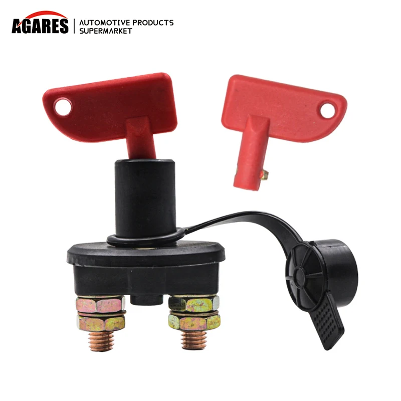 300A 6V 12V 24V Car Battery Switch Circuit Breaker Main Switch 2 Screw Terminals Cut-off Switch Insulated Rotary Switch Key