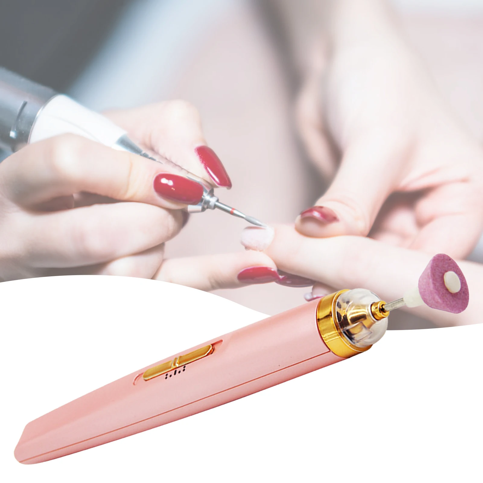 Electric Nail Drill 5 in 1 Nail File Buffer Polisher Pedicure Manicure Kit for Toe and Finger Nails Salon Home Use