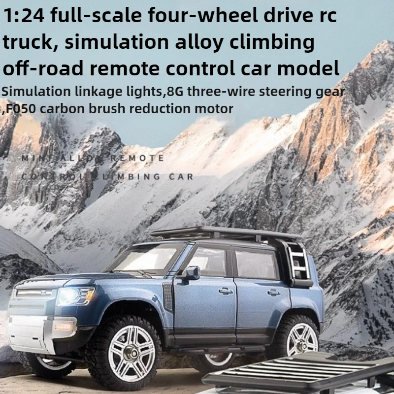 

Cool Stuff Toy Car Birthday Gift-1:24 Alloy 4WD Mini Rc Truck,Remote Control Car Model,Climbing Off-road Rc Cars,Toys For Boys