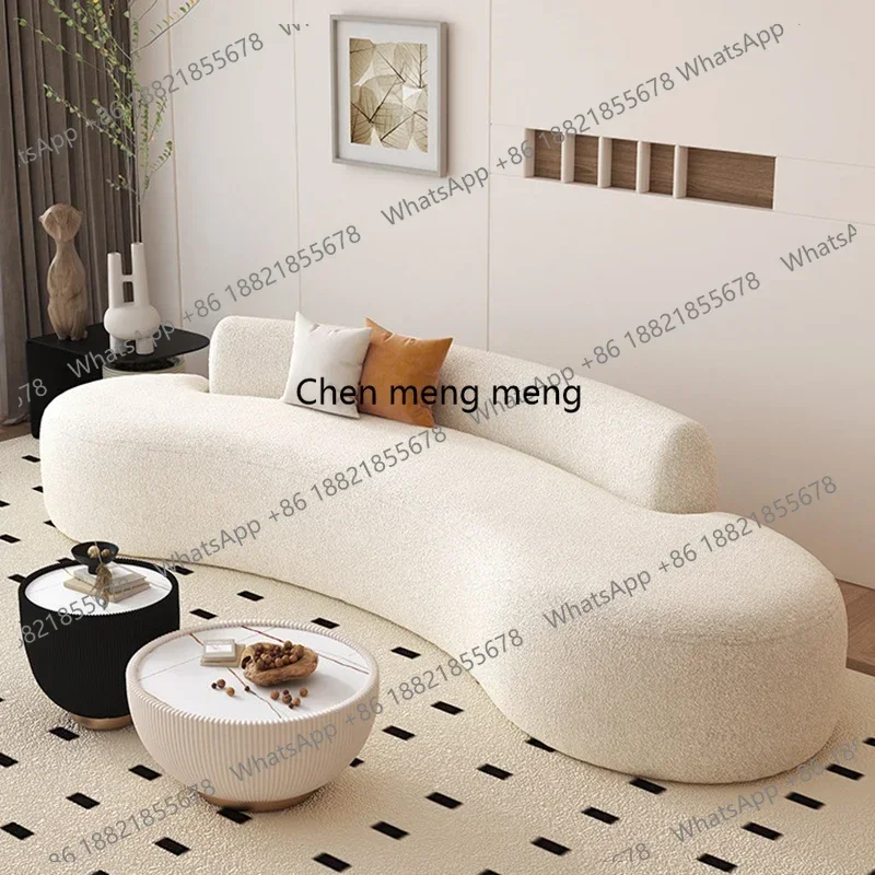 N138  Nordic Cream Style Sofa Modern Minimalist Living Room Beauty Salon Rest Area Reception Sofa Commercial Office Furniture
