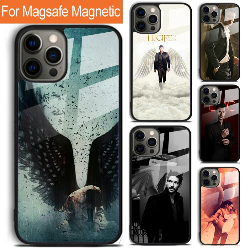 American TV Series Lucifer Phone Case For iPhone 16 15 14 13 12 11 Pro Max Plus Magsafe Magnetic Wireless Charging Cover