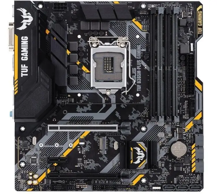 ASUS TUF B365 M-PLUS GAMING motherboard Supports 8/9th generation Intel CPU, DDR4 memory, dual M.2