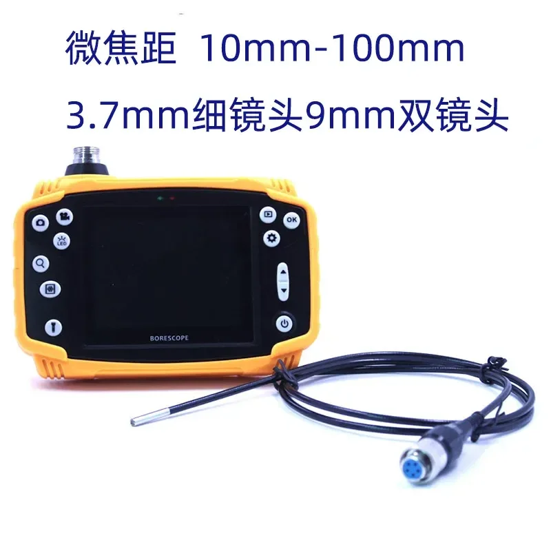 3.5 Inch Industrial Endoscope for Car Maintenance Pipeline Inspection 3.7mm HD Dual Lens Endoscope Camera 4