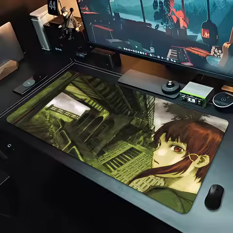 Anime Mouse Pad Gamer Computer Accessories Desk Mat 900x400 Serial Experiments Lain Gaming Office Mousepad XXL Large Pc Carpet