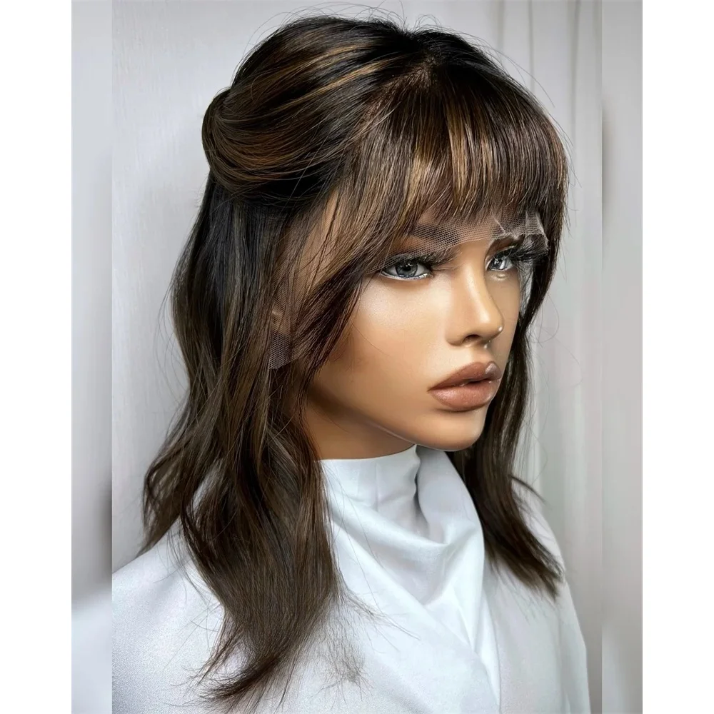 

20inch Highlight Brown Natural Long 180Density Body Wave 5x5 Silk Base Jewish Human Hair With BabyHair HD Lace European Hair