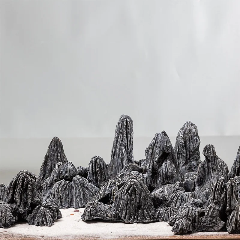 

Simulated home courtyard rockery stone small ornament decoration amphibious tank green plant potted small viewing stone fashion