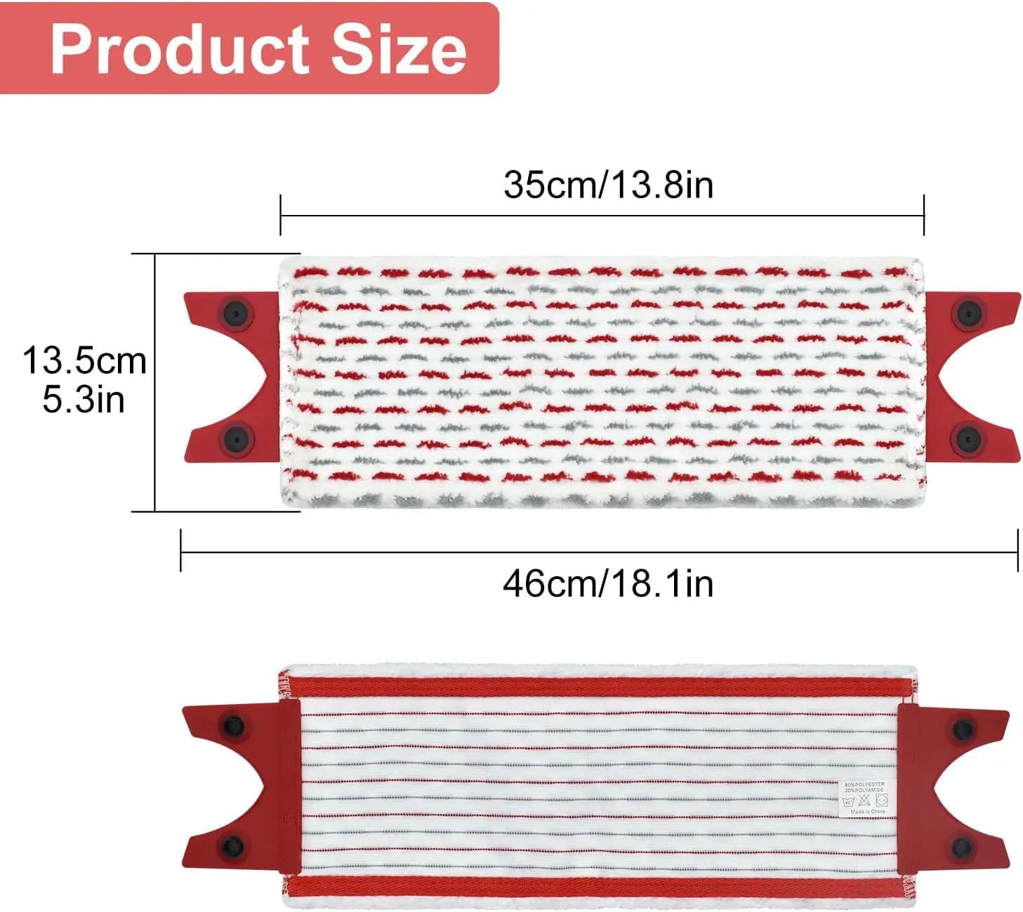 Mop Pad for Vileda 1-2 Spray, Microfibre Refill Pad Head for Vileda 1-2 Spray Mop/Ultramax/UltraMaT/UltraMax Max Plus/Easywring