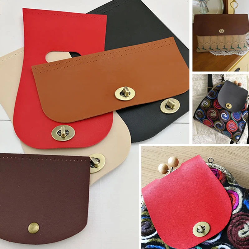 1pc PU Leather Bag Flap Cover Diy Craft Girl Bag Parts Accessories Rectangl Handbag Flap Cover Purse Shoulder Bag Making