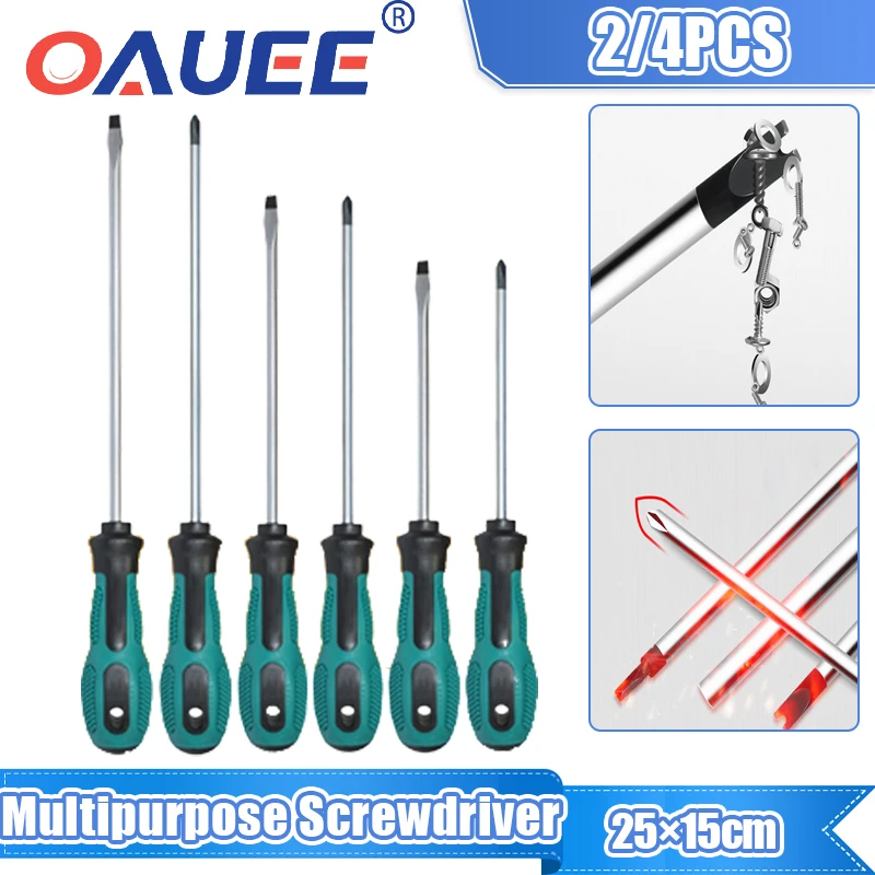 2/4PCS Multipurpose Handle Screwdrivers Set With Magnetic Insulated Security Repair Hand Tools Cross/Straight Type Screw Driver