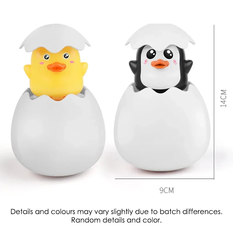 Baby Bath Toy Cute Duck Penguin Egg Water Spray Sprinkler Shower Sensory Toy Gift for Kids Toddlers