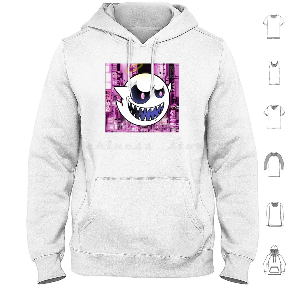 King Boo Ghost Hoodies Long Sleeve Ghost Phanton Boo Kingboo Luigi Yoshi Wario Peach Waluigi Bowser Love