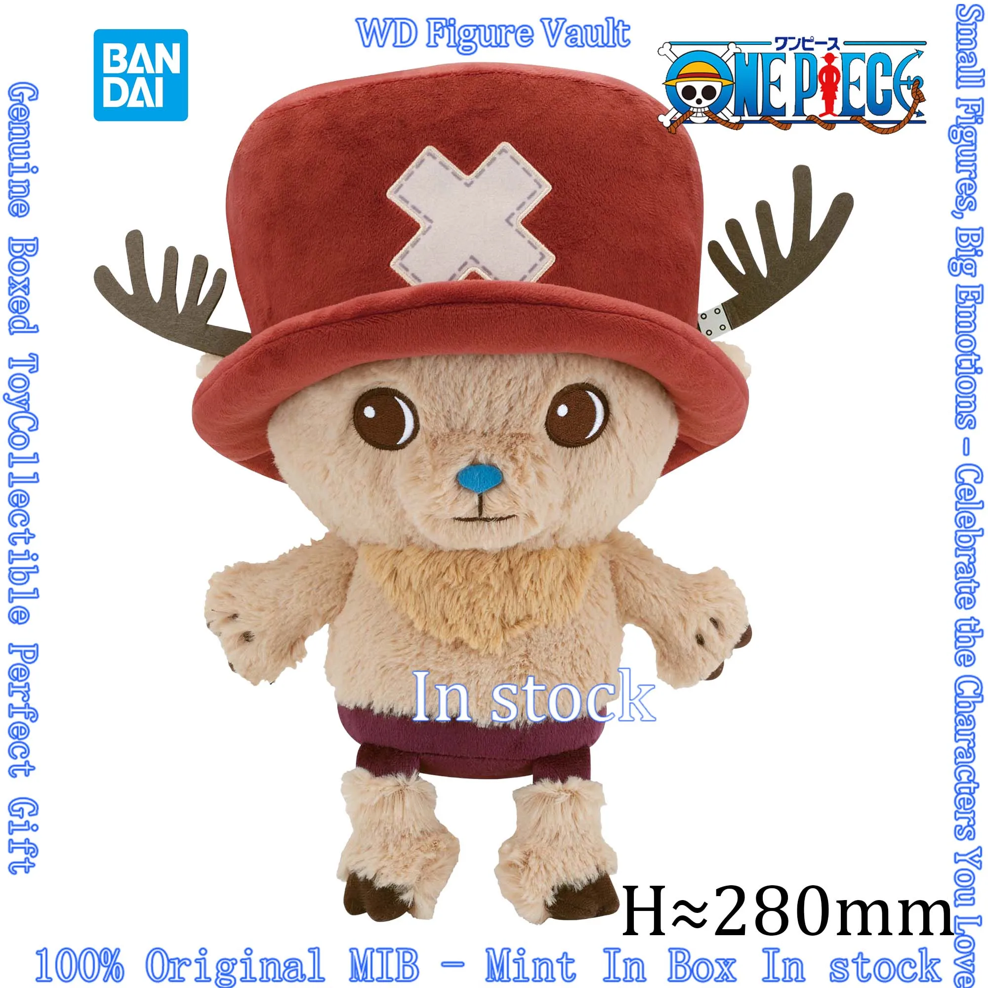En stock: Peluche súper suave de la serie de acción en vivo de Netflix de Bandai, ONE PIECE ~Chopper~ Figuras de Anime, Modelo Original en Caja, Regalo