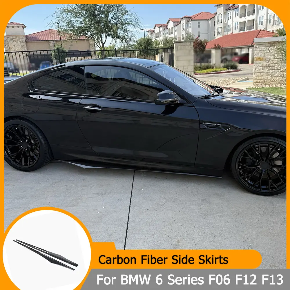 

Углеродное волокно, автомобильные боковые юбки, удлиненные фартуки для BMW 6 серии F06 F12 F13 M Sport Sedan 2012-2017, юбки боковой двери